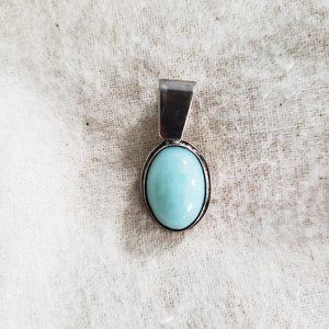 Sterling Silver Larimar Stone Pendant